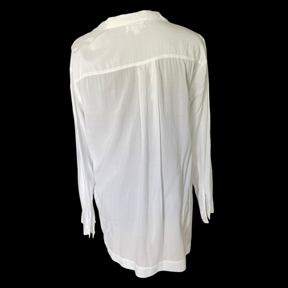 Cloth & Stone Tunic Top Long Sleeve Button Up Shirt White Casual Size M - Picture 5 of 5